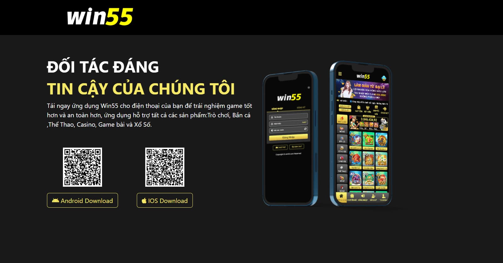 Tải xuống Win55 cho Android